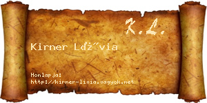 Kirner Lívia névjegykártya