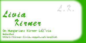 livia kirner business card